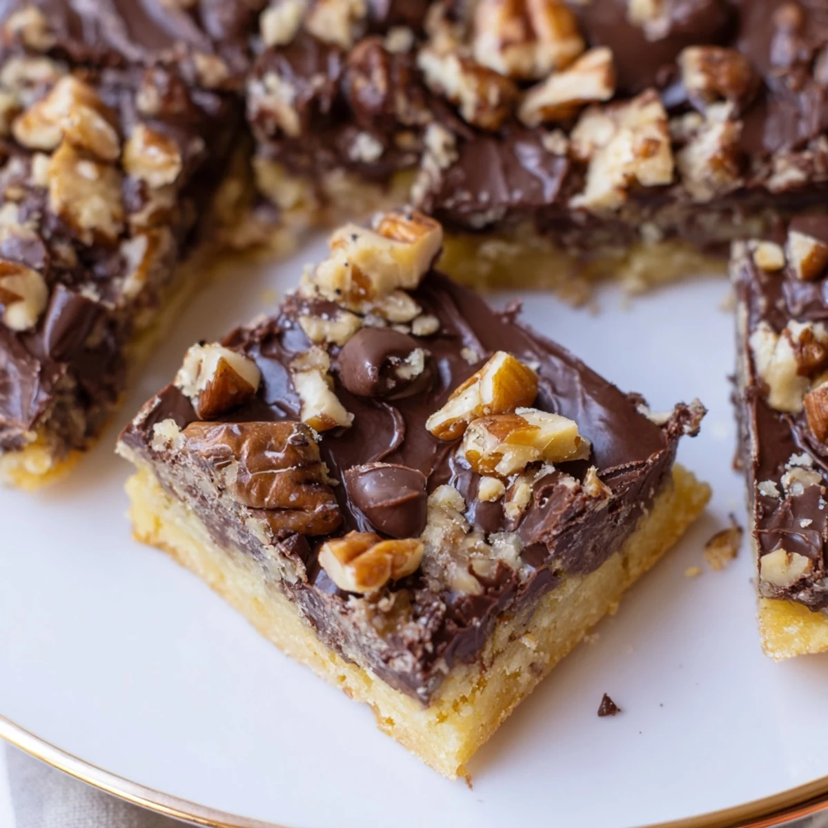 Freshly baked Cake Mix Toffee Bars cooling on a wire rack, showcasing a rich, buttery texture and glossy topping.