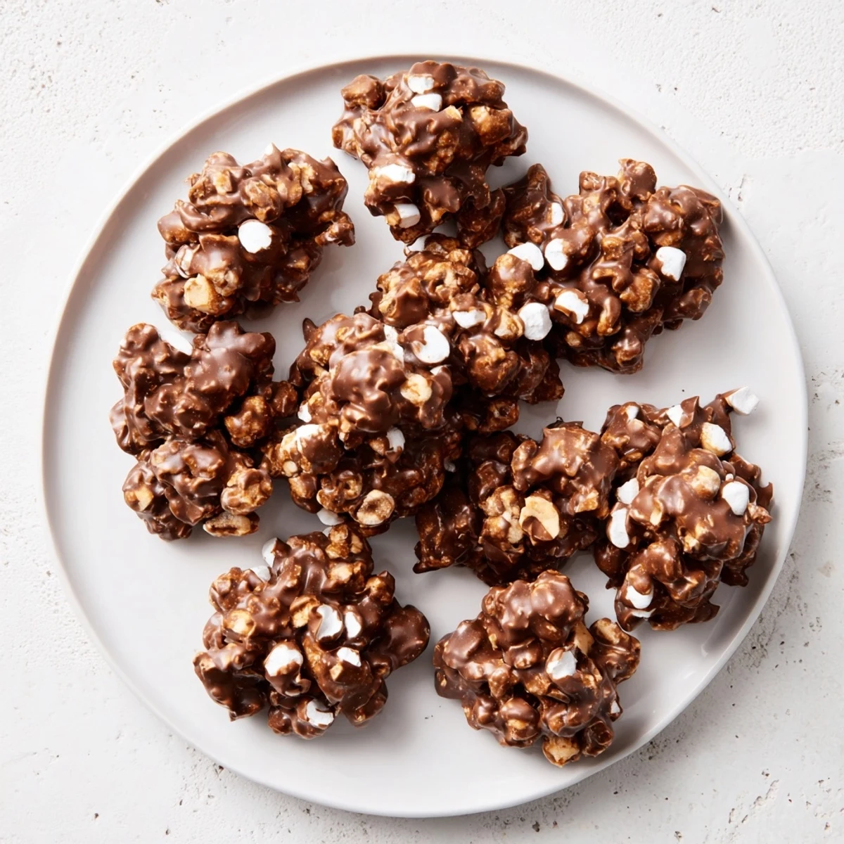 Peanut Marshmallow Clusters in a glass jar with toasted peanuts and mini marshmallows visible for snacking.
