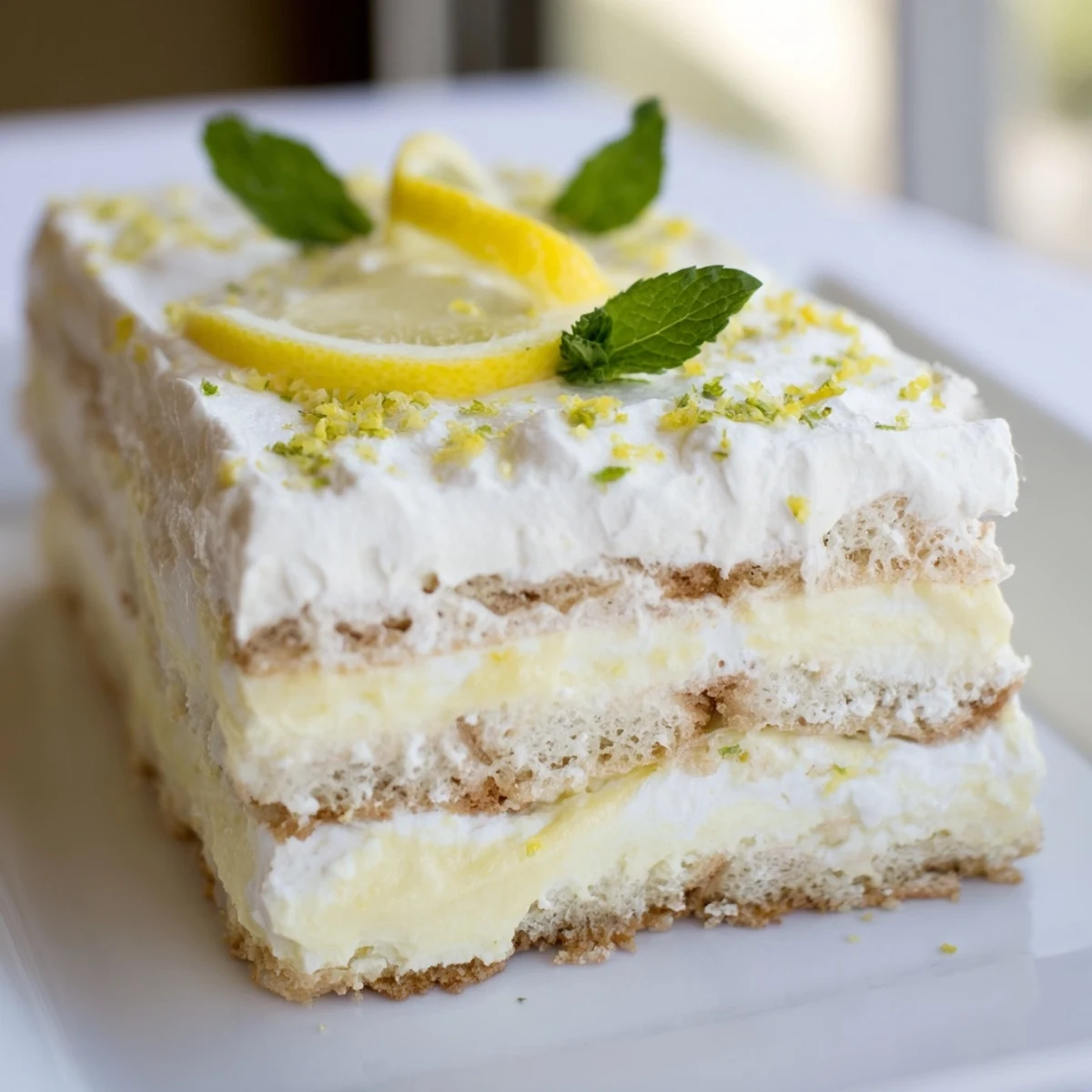 Layers of creamy lemon mascarpone and limoncello-soaked ladyfingers create a bright, refreshing Italian dessert perfect for spring gatherings.