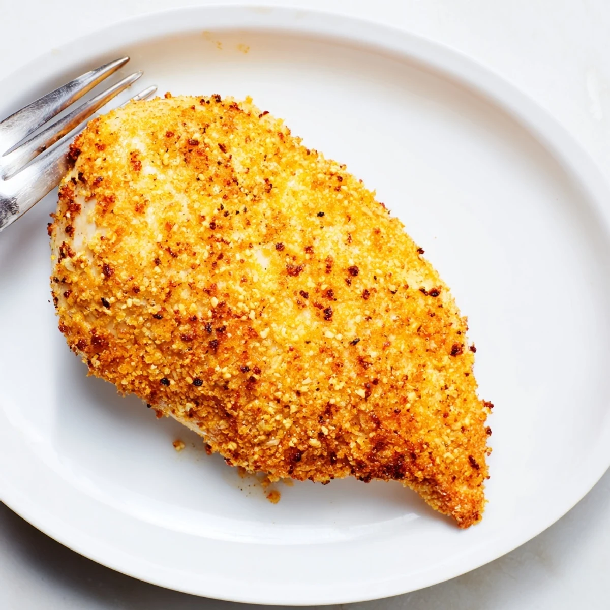 Sizzling Baked Garlic Parmesan Chicken emerges from the oven, showcasing a golden, crunchy coating perfect for a family dinner.