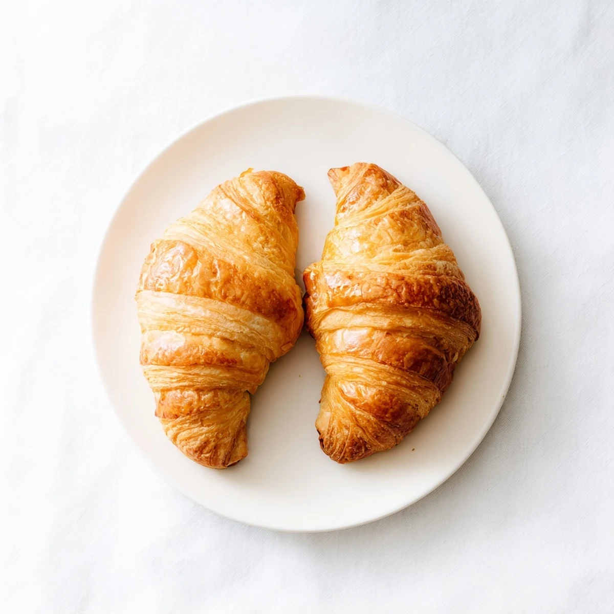Freshly baked air fryer croissants displaying golden crust and tender flaky interior