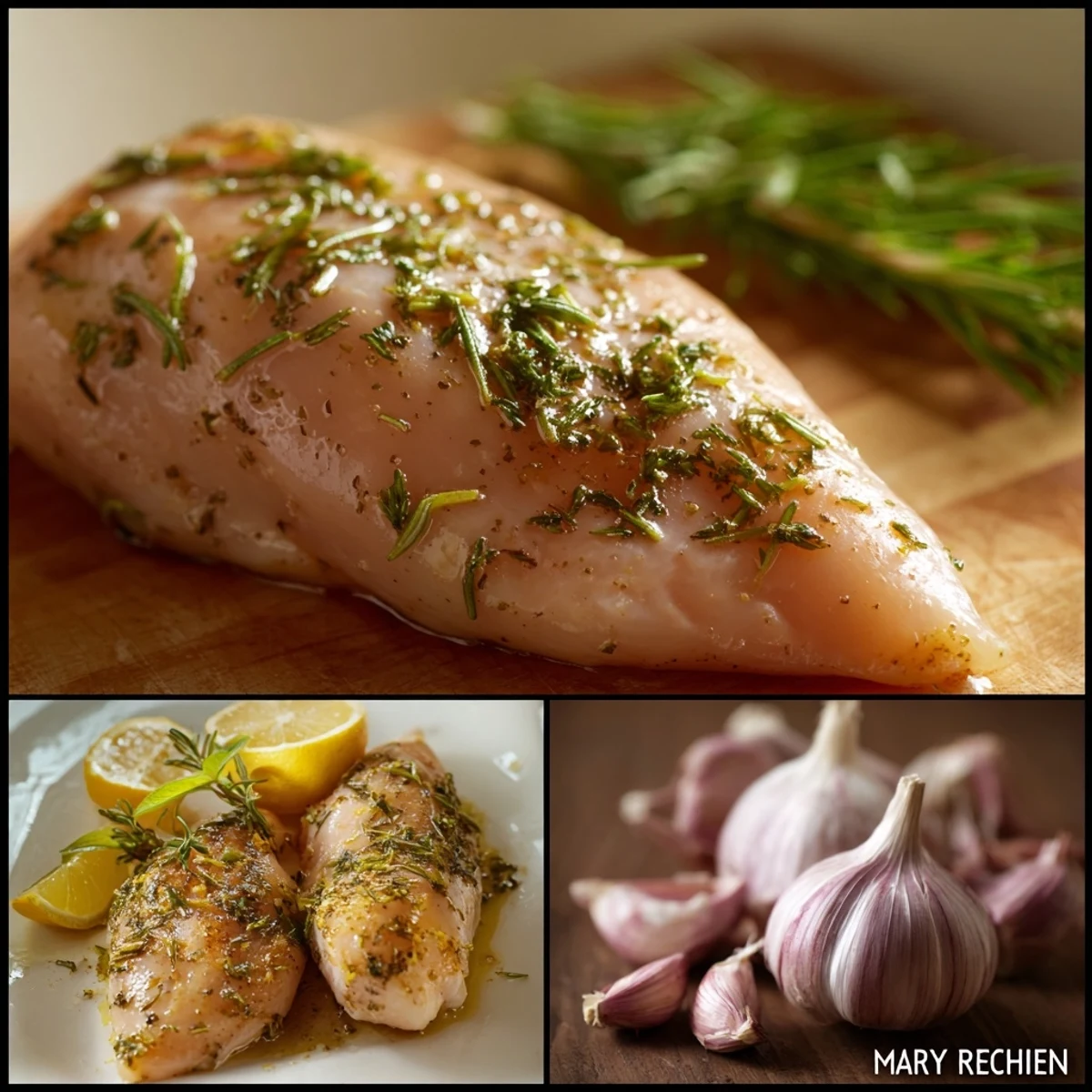 Sliced Hasselback chicken featuring bubbling cheese filling between each cut garnished with Italian herbs and paprika