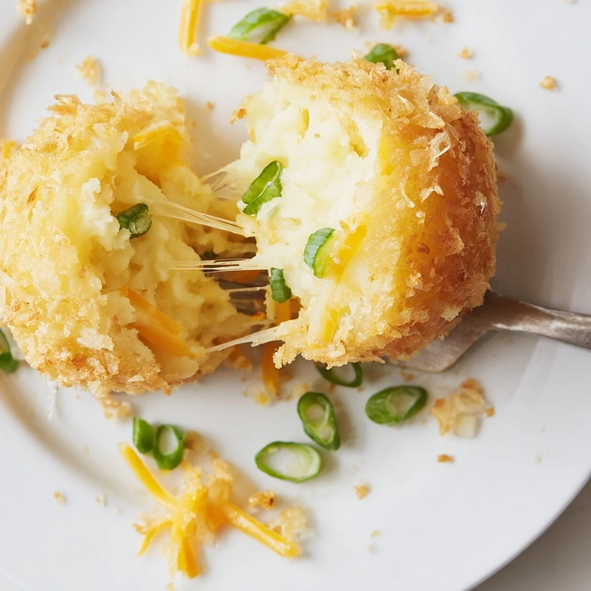Crispy Fried Mashed Potato Balls served hot with ranch for dipping