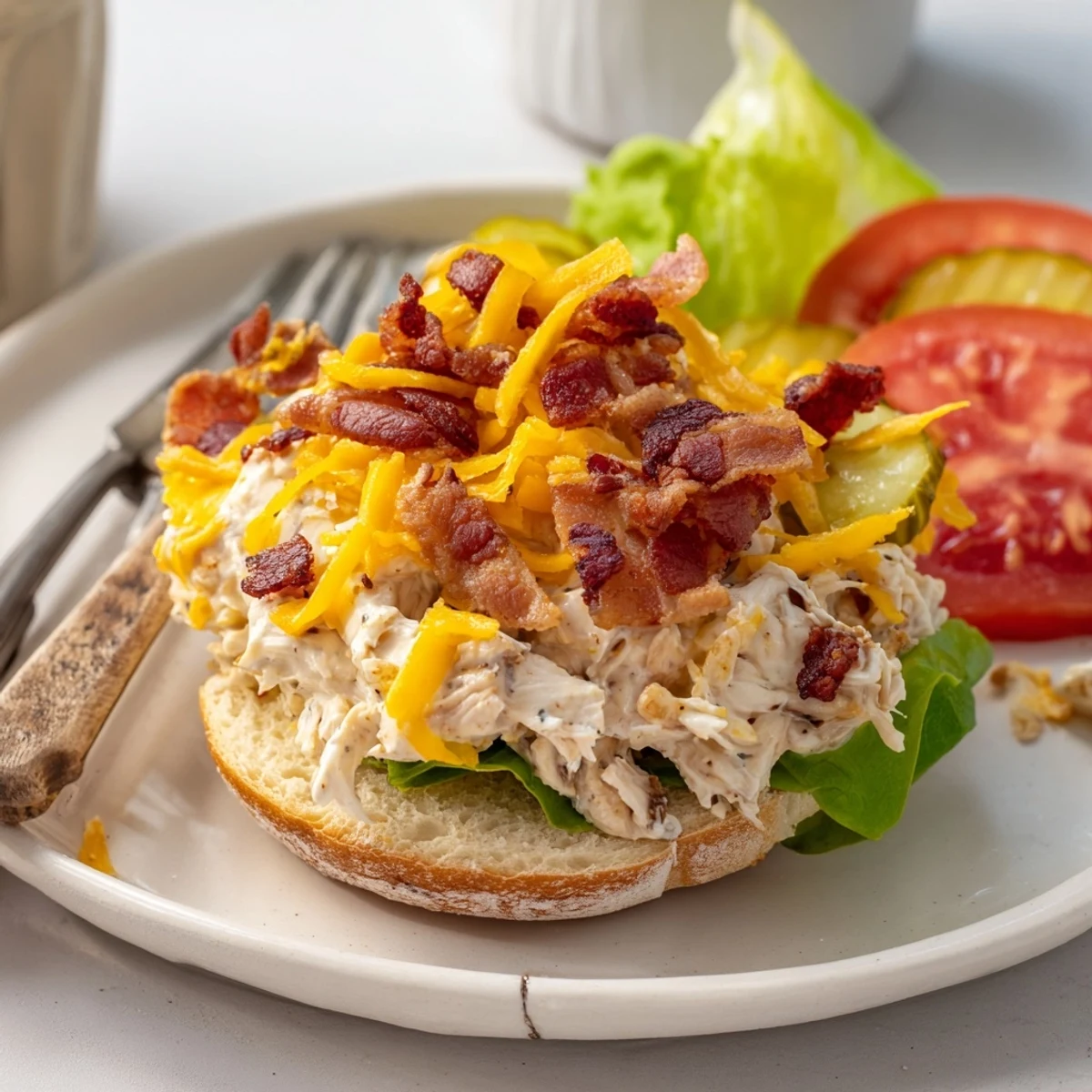 Warm brioche buns cradle Crack Chicken Sandwiches with pickles and lettuce