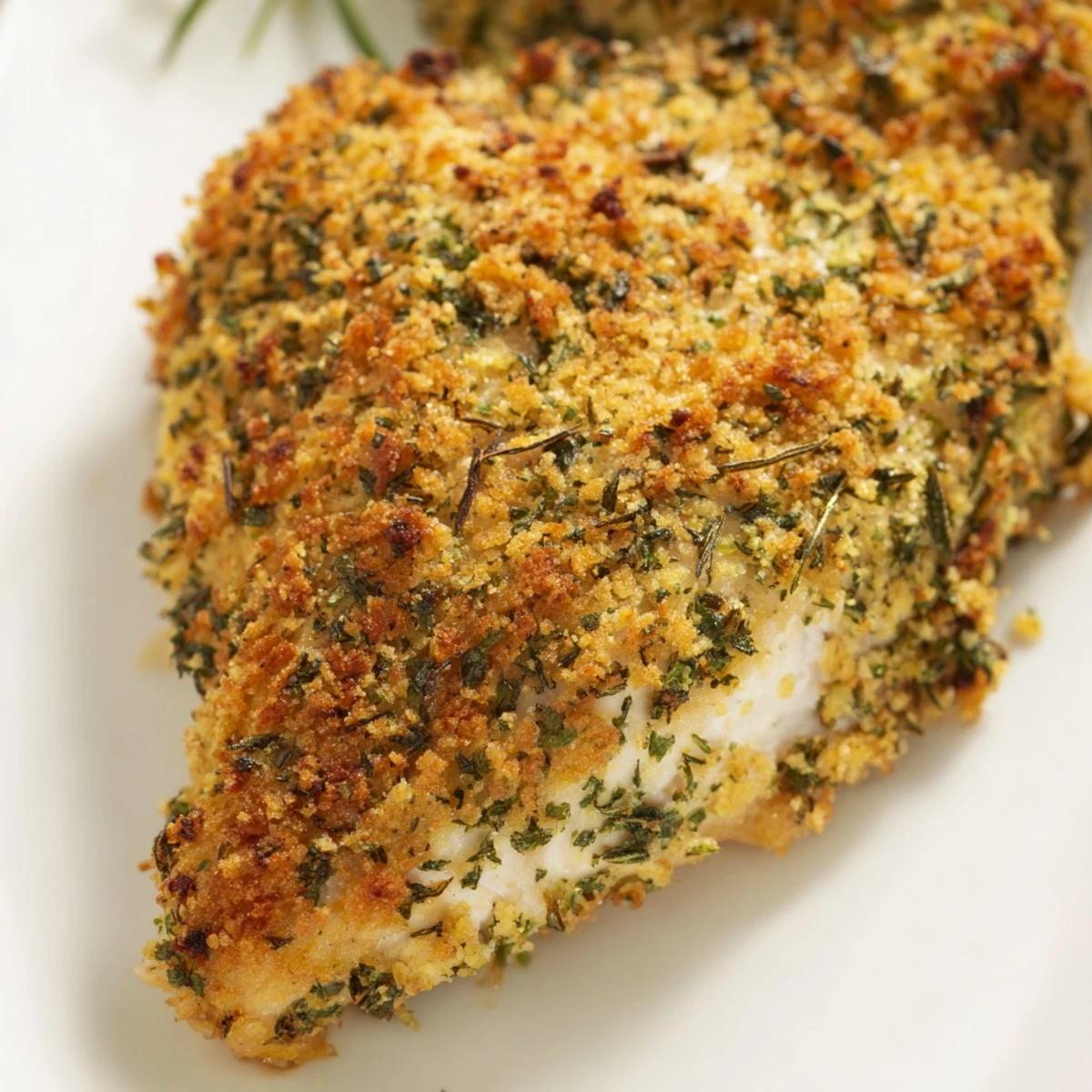 Whole food dinner featuring herb crusted chicken and vibrant roasted peppers carrots and zucchini