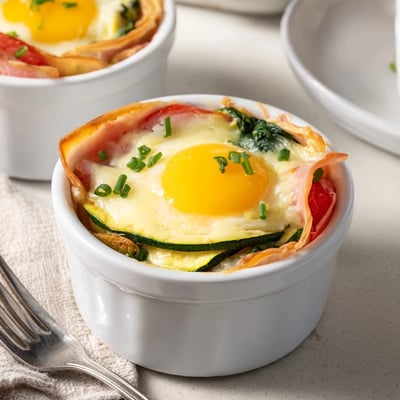 Baked Eggs Napoleon