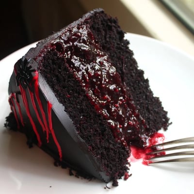 Hidden Horror Black Widow Cake