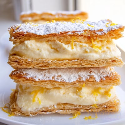 Lemon Ricotta Puff Pastry Mille Feuille